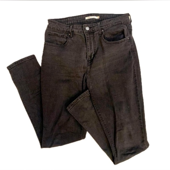 Size 10/31 high waisted skinny black jeans by the Gap - Picture 2 of 2